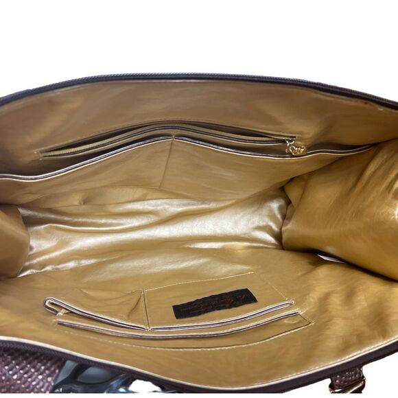 La Gioe di Toscana Metallic Leather Handbag Purse - Picture 8 of 9